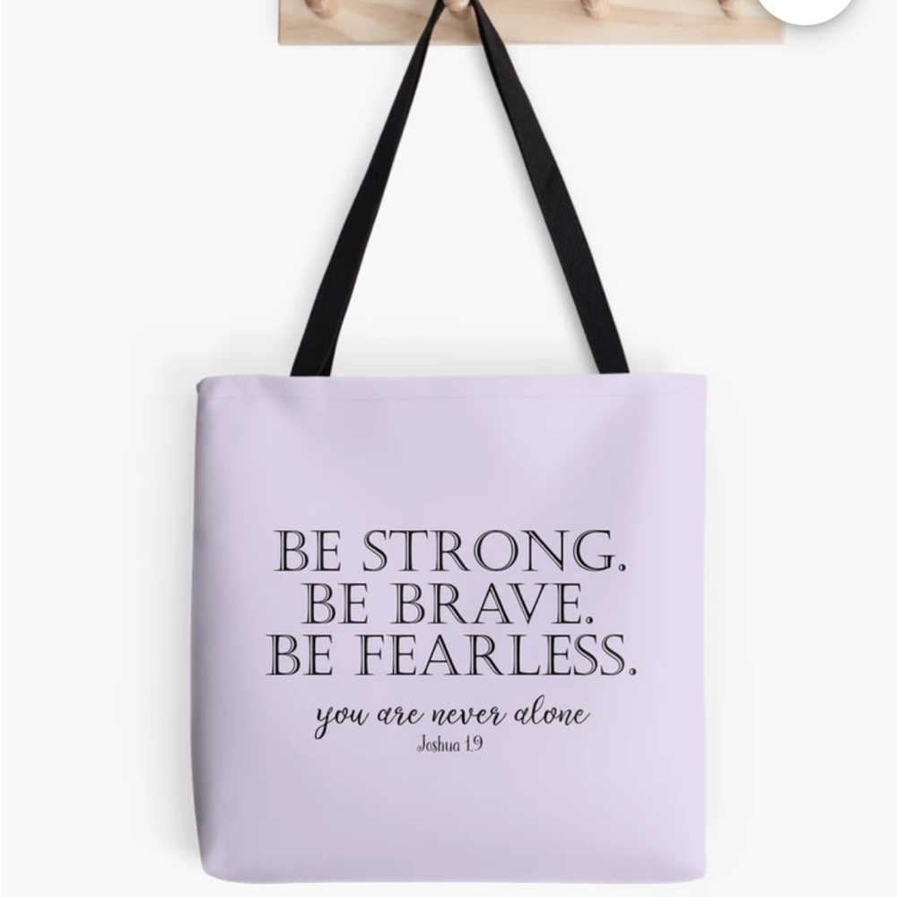 NWT Redbubble Inspirational Bible Quote Tote Bag